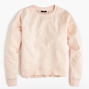 J. Crew Pink Eyelet Back Sweatshirt